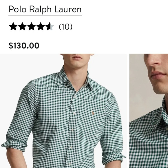 Ralph Lauren Gingham Button-Down Oxford Shirt Size XL - Picture 5 of 8